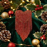 Brooch Red Playful and Flirty Fringe Heart Pin