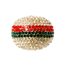Load image into Gallery viewer, Multicolored Pave Rhinestone Dome Cocktail Ring

