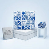 ZPB Blue and White Graphic Print Viscose Kimono