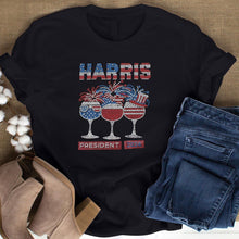 Load image into Gallery viewer, Shirt M Black HARRIS PRESIDENT Bling for Women
