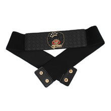 Cargar imagen en el visor de la galería, Belt Woven Black Stretch Afro Queen for Women
