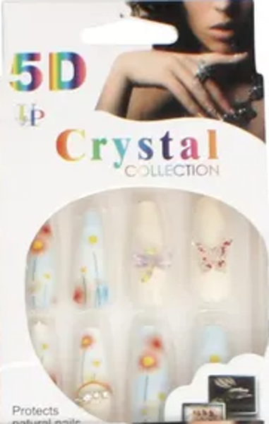 P2 - Long 3D Art Butterfly Flower Nails