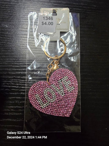 1346 - heart love keychain