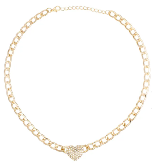 1541 - gold heart necklace