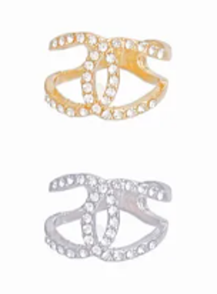 3056 - Rhinestone Sized CC Rings INSPIRED