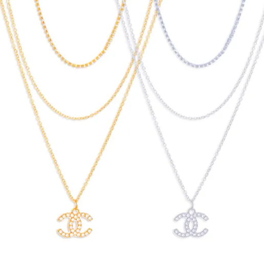 1338 - cc inspired triple necklace set