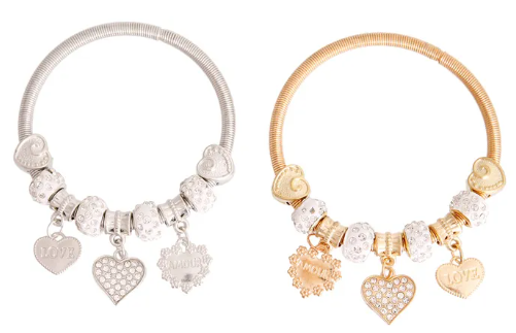 3073 - Amour Charm Spring Bracelets