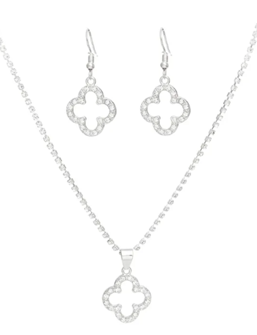 1548 - silver necklace set