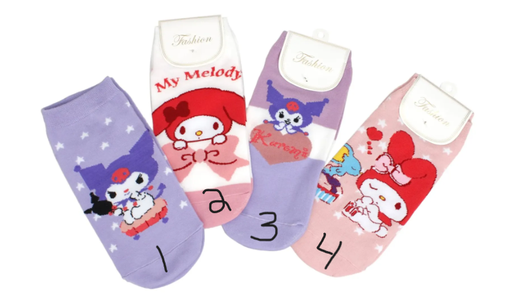 K1 - Kuromi and My Melody Ankle Socks