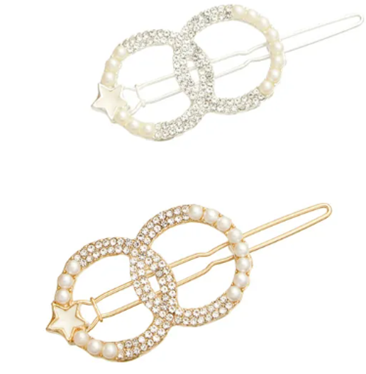 2018 - star circle hair pins