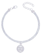 Cargar imagen en el visor de la galería, 1332 - 2 Layer Iced Infinity Anklets
