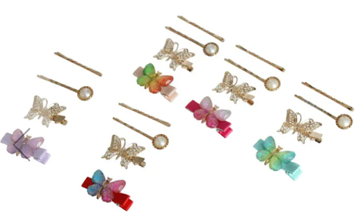 2037 - butterfly hair pins