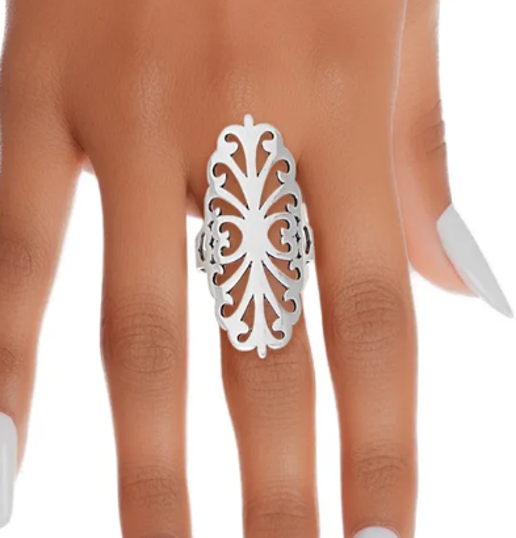 3044 - Stainless Steel Filigree Rings