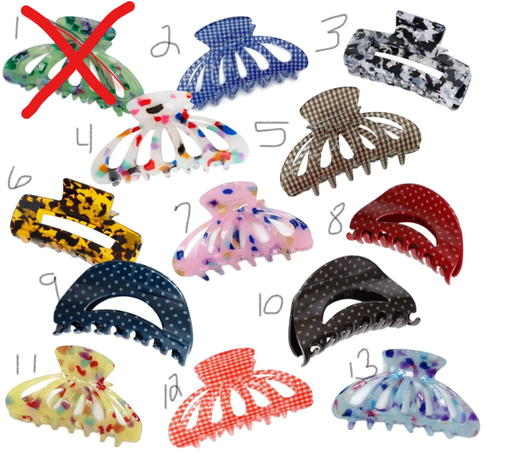 C1 - High Quality Assorted Hair Claw Clips