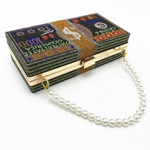 Load image into Gallery viewer, NA5 - All Seasons Rhinestone Pearl Solid Color Top Handle Bag Accessories
