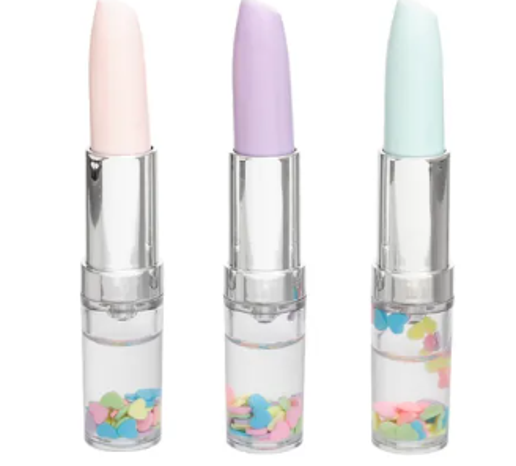 3037 - Lipstick Confetti Heart Pens