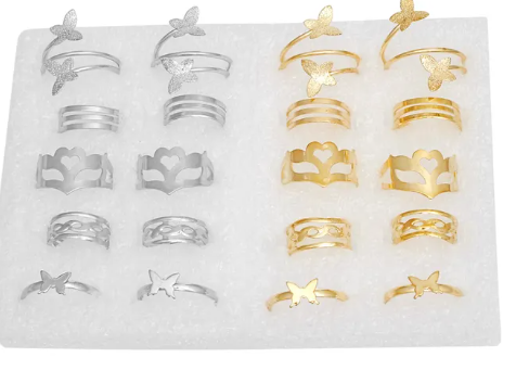 3045 - Whimsical 10pcs Toe Ring Sets