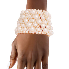 Cargar imagen en el visor de la galería, Varying Cream Pearl Band Bracelet

