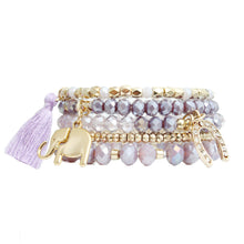 Load image into Gallery viewer, Light Purple Elephant Horseshoe Bracelets
