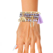 Load image into Gallery viewer, Light Purple Elephant Horseshoe Bracelets
