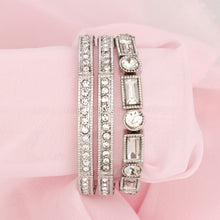 Load image into Gallery viewer, Bracelets Vintage Silver Rhinestone Stretch Set
