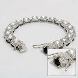 Tennis Silver Cushion Cut Crystal Luxe Bracelet