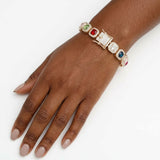 Tennis Colorful Cushion Cut Crystal Luxe Bracelet