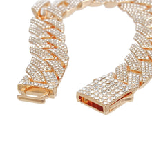 Cargar imagen en el visor de la galería, Bracelet Gold Iced Diamond Cuban Chain for Women
