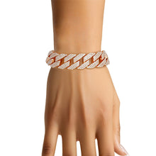 Cargar imagen en el visor de la galería, Bracelet Gold Iced Diamond Cuban Chain for Women
