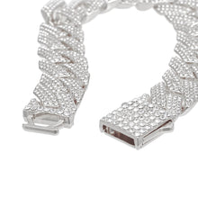 Cargar imagen en el visor de la galería, Bracelet Silver Iced Diamond Cuban Chain for Women
