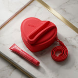Red Heart Silicone Pouch & Peptide Lip Tint Set