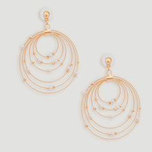 Load image into Gallery viewer, Gold Delicate Multi Ring Loop Earring: A Symphony of Elegance
