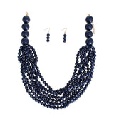 Navy Bubble Gum Bead Set