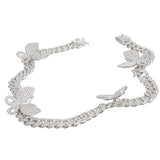 Iced Silver Butterfly Cuban Chain Set