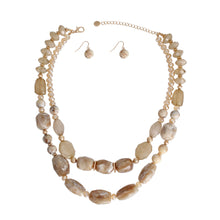 Load image into Gallery viewer, Light Brown Marbled Bead Set

