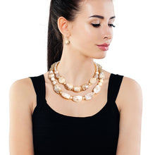 Load image into Gallery viewer, Light Brown Marbled Bead Set
