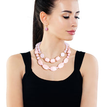 Cargar imagen en el visor de la galería, Light Pink Marbled Bead Set
