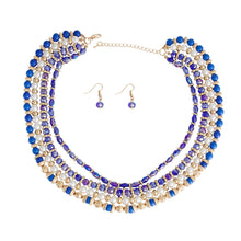 Load image into Gallery viewer, Blue Glass Bead Pearl Set
