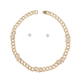 Chain Feminine Flair Iced Gold Butterfly Necklace