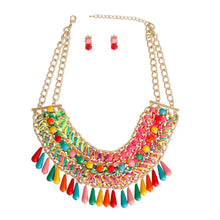 Cargar imagen en el visor de la galería, Rainbow Bead Boho Necklace

