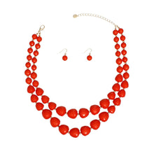 Cargar imagen en el visor de la galería, Beaded Coral Faceted Global Inspo Necklace Women
