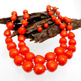 Beaded Coral Faceted Global Inspo Necklace Women