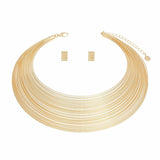 Choker Gold Wire 35 Layer Collar for Women