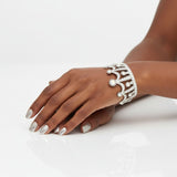 Cuff Royalty Silver Crown Luxe Crystal Bracelet