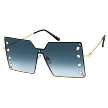 Load image into Gallery viewer, Black Square Stone Sunglasses
