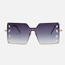 Load image into Gallery viewer, Black Square Stone Sunglasses
