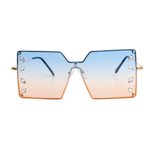 Load image into Gallery viewer, Blue Square Stone Sunglasses
