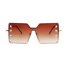 Load image into Gallery viewer, Brown Square Stone Sunglasses
