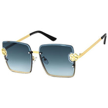 Load image into Gallery viewer, Black Square Clover Sunglasses
