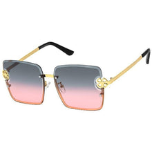 Load image into Gallery viewer, Gray Square Clover Sunglasses
